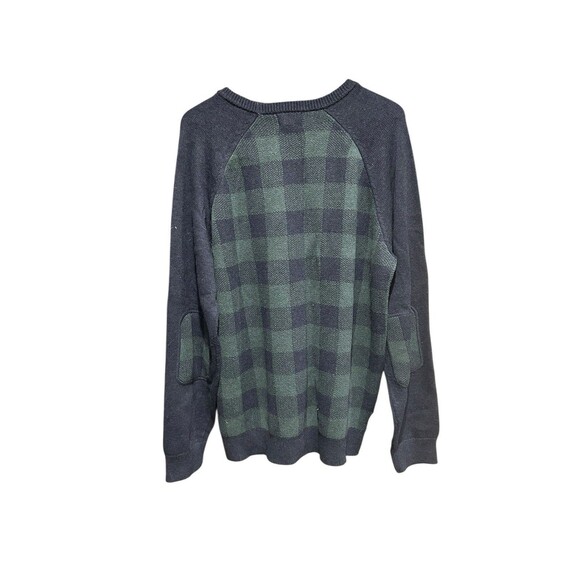 Vintage LL Bean Sweater Deadstock Green XLT Plaid Y2K Winter Outdoor Gorpcore - Picture 3 of 10